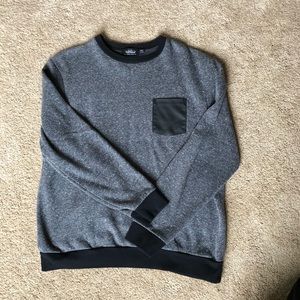 Topman black/grey crew neck sweatshirt